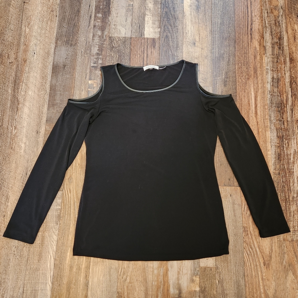 Calvin Klein Cold Shoulder Long Sleeve - Picture 1 of 3